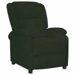 VidaXL Fauteuil inclinable Vert foncé Velours