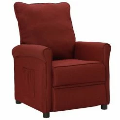 VidaXL Fauteuil inclinable Rouge bordeaux Tissu