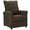 VidaXL Fauteuil inclinable Marron foncé Tissu