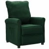 VidaXL Fauteuil inclinable Vert foncé Tissu