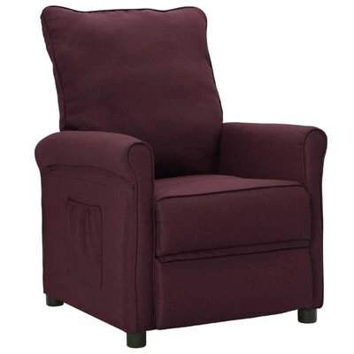 VidaXL Fauteuil inclinable Violet Tissu 3 VidaXL Fauteuil inclinable Violet Tissu