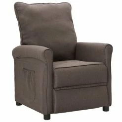 VidaXL Fauteuil inclinable Taupe Tissu