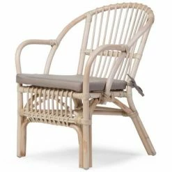 CHILDHOME Chaise en rotin avec coussin pour enfants Montana Naturel
