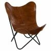 Lesli Living Chaise papillon Buffalo 75x75x87 cm Marron 1 Lesli Living Chaise papillon Buffalo 75x75x87 cm Marron -Fauteuils Soldes image 1 441275