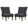 VidaXL Chaises en style français 2 pcs Gris Tissu -Fauteuils Soldes image 2 240289