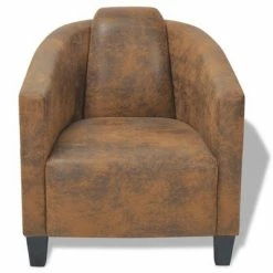 VidaXL Fauteuil Marron Tissu -Fauteuils Soldes image 2 243899