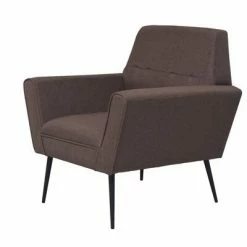 VidaXL Fauteuil Marron Acier et tissu -Fauteuils Soldes image 2 245518