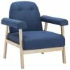 VidaXL Fauteuil Bleu Tissu -Fauteuils Soldes image 2 246648