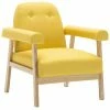 VidaXL Fauteuil Jaune Tissu