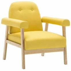 VidaXL Fauteuil Jaune Tissu