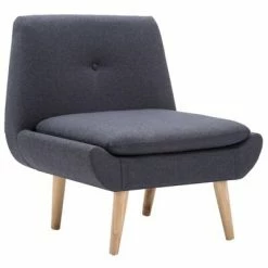 VidaXL Fauteuil sans accoudoirs Gris foncé Tissu