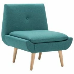 VidaXL Fauteuil sans accoudoirs Vert Tissu