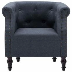 VidaXL Fauteuil Gris foncé Tissu -Fauteuils Soldes image 2 247005