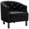 VidaXL Fauteuil Noir Velours 1 VidaXL Fauteuil Noir Velours -Fauteuils Soldes image 2 247007