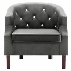 VidaXL Fauteuil Anthracite Velours -Fauteuils Soldes image 2 247009