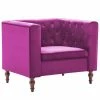 VidaXL Fauteuil Violet Velours