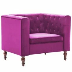 VidaXL Fauteuil Violet Velours