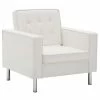 VidaXL Fauteuil Blanc Similicuir