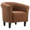 VidaXL Fauteuil Marron Tissu
