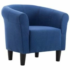 VidaXL Fauteuil Bleu Tissu