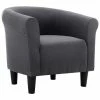 VidaXL Fauteuil Noir Tissu