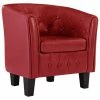 VidaXL Fauteuil Rouge Similicuir