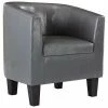 VidaXL Fauteuil Gris Similicuir
