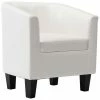 VidaXL Fauteuil Blanc Similicuir -Fauteuils Soldes image 2 248054