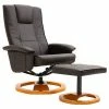 VidaXL Fauteuil TV pivotant avec repose-pied Marron Similicuir -Fauteuils Soldes image 2 248441