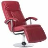 VidaXL Fauteuil TV Rouge bordeaux Similicuir
