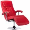 VidaXL Fauteuil TV Rouge Similicuir