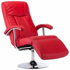 VidaXL Fauteuil TV Rouge Similicuir