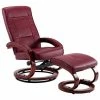 VidaXL Fauteuil inclinable avec repose-pied Rouge bordeaux Similicuir
