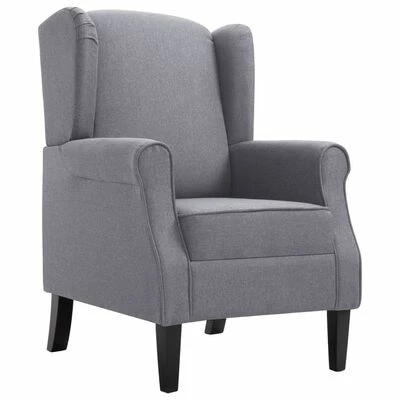 VidaXL Fauteuil Gris foncé Tissu 4 VidaXL Fauteuil Gris foncé Tissu – Image 2