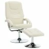 VidaXL Fauteuil inclinable avec repose-pied Blanc crème Similicuir -Fauteuils Soldes image 2 248656