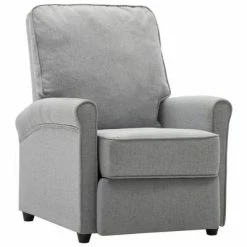 VidaXL Fauteuil inclinable TV Gris clair Tissu