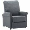 VidaXL Fauteuil inclinable TV Gris foncé Tissu
