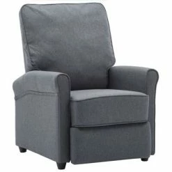 VidaXL Fauteuil inclinable TV Gris foncé Tissu