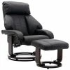 VidaXL Fauteuil TV avec repose-pied Noir Similicuir -Fauteuils Soldes image 2 248673