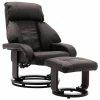 VidaXL Fauteuil TV avec repose-pied Marron Similicuir -Fauteuils Soldes image 2 248675