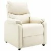 VidaXL Fauteuil TV Crème Tissu -Fauteuils Soldes image 2 248685