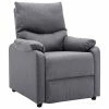 VidaXL Fauteuil TV Gris clair Tissu -Fauteuils Soldes image 2 248686