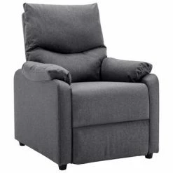 VidaXL Fauteuil TV Gris foncé Tissu