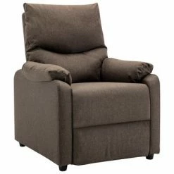 VidaXL Fauteuil TV Marron Tissu