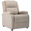 VidaXL Fauteuil inclinable TV Crème Tissu 2 VidaXL Fauteuil inclinable TV Crème Tissu -Fauteuils Soldes image 2 248693