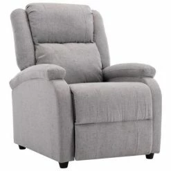VidaXL Fauteuil inclinable TV Gris clair Tissu