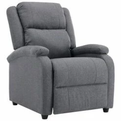 VidaXL Fauteuil inclinable TV Gris foncé Tissu