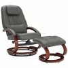 VidaXL Fauteuil inclinable avec repose-pied Gris Similicuir -Fauteuils Soldes image 2 248702