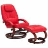 VidaXL Fauteuil inclinable avec repose-pied Rouge Similicuir 2 VidaXL Fauteuil inclinable avec repose-pied Rouge Similicuir -Fauteuils Soldes image 2 248706