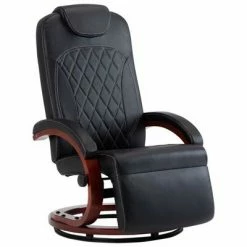 VidaXL Fauteuil inclinable TV Noir Similicuir